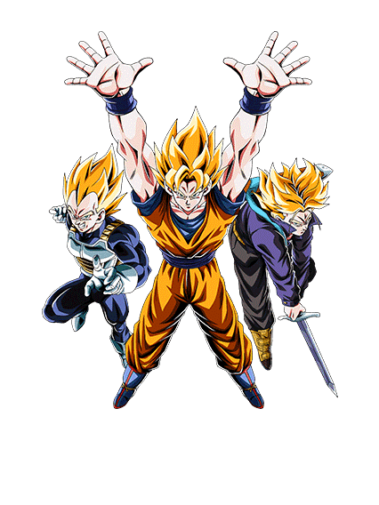 All-Out Ultimate Battle Super Saiyan Goku & Super Saiyan Vegeta & Super  Saiyan Trunks (Teen)